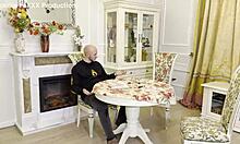 3 friends gangbang fucked russian bitch monika fox during break in lotto game with double penetration anal deepthroat and facial