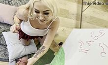 Petite College Art Student Teases Big Dick