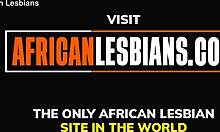 Horny african friends reunite for intense pussy licking in shower