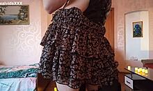 redhead housewife dares visitor to fuck her after clothes ripped striptease dancing