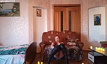 redhead housewife dares visitor to fuck her after clothes ripped striptease dancing