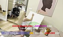 Petite College Art Student Teases Big Dick