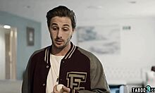 perv superstar fucks timid teen reporter aften opal with monster cock