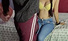 Cheating on my girlfriend, I hook up with my hot virgin redhead step sis behind the scenes