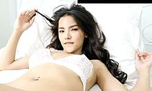 sexy korean girlfriend needs your nut in lingerie