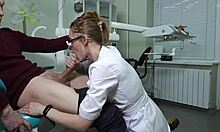a hot dentist with glasses sucking cock cum in mouth 😏