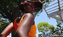 Oiled Big Ass Ebony Teen Performs Oral