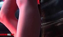 beautiful supermodel and friend tease with intimate touches