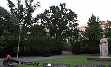 Public Sex Threesome in City Center with Young Cute Teen!