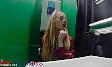 Teen Student Sucks Cock at Gloryhole