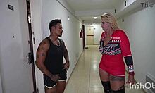 Neighbor Caught Masturbating at Door