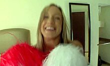 Bad college cheerleader begs for cock and wants cum 😈