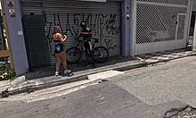 Hot Blonde Picked Up And Fucked Hard In Tight Pussy And Ass