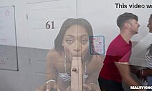 Sneaking around the dorm, feeling deep passion with reality kings.