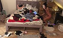 girls try on thongs and pasties at home party