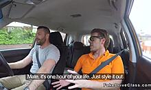 Blonde Friend Gets Banged By Fake Driving Instructor's Pal In Hidden Classroom POV