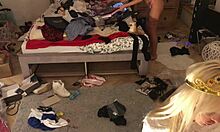 girls try on thongs and pasties at home party