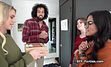 Teen group indulges in hardcore blowjob and rimjob feast on cocks and food during thanksgiving party