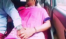 indian housewife cheats, fucks boyfriend in car with dirty talks!