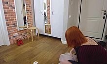 Redhead let her step daddy fuck tight pussy