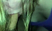 Real homemade wife sucking big cock after bath.