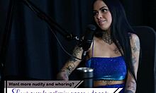 Evelyn Buarque in sheer red lingerie dominates bisexual fetish at club