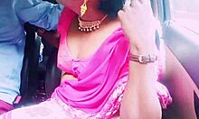 indian housewife cheats, fucks boyfriend in car with dirty talks!