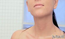 young babe toys her tight cunt solo