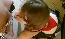 French amateur slut delivers intense blowjob deepthroat rimming ass fingering in red satin bodysuit green leather pants heels