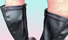 I Masturbating In Miniskirt Boots Polka Dot Panties Secretgakuen