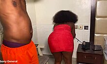 ebony house wife lured neighbor and seduced him to fuck her