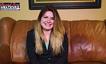 Cute curvy blonde Rachel gets ass fucked hard in doggystyle