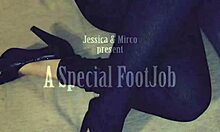 Jessica Delivers An Intense Special Footjob With Heels And Shoes In European Fetish Style