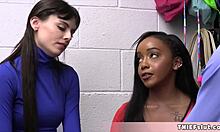 cute cosplayers busted in the mall and they gets fucked in their sexy costumes