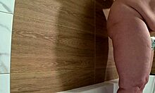 bathroom camera captures mature wife's plump shower routine