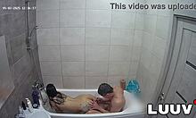 Helping a Woman Shave Turns into Sensual Bathroom Performance