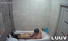 Helping a Woman Shave Turns into Sensual Bathroom Performance