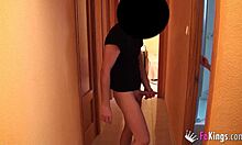 Esmeralda masturbates while electrician is next door