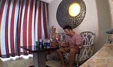 bf vs gf - drink and pee competition - ends with a bj