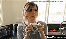 i fuck my teen 18+ trans stepdaughter in the ass, she's a beautiful shemale with a tight ass and crossdressing fetish