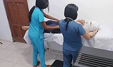 Slutty nurses persuade a patient to have sex in the hospital