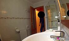 Esmeralda masturbates while electrician is next door