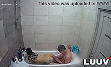 Helping a Woman Shave Turns into Sensual Bathroom Performance