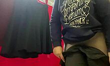 Horny BBW with Dildo in Sweet Hole Masturbates in Fitting Room!