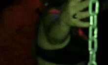 swingers club party explodes with massive cum load on huge amateurs in the night club.