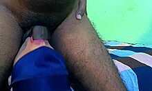 Horny desi girl finally gets deepthroat from her boyfriend's big black cock. 😏