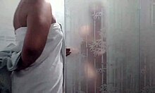 I Remove My Friend's Towel To See Her Naked And Convince Her For Lesbian Sex