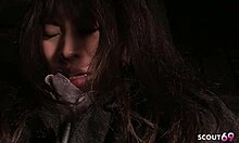 Japanese virgin teen gives classmate his first blowjob twice in one day.