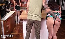 Daddy Punishes Innocent Stepdaughter In Front Of Maid With Intense Taboo Humiliation