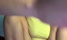 Watch her play with those natural tits and finger her pussy!